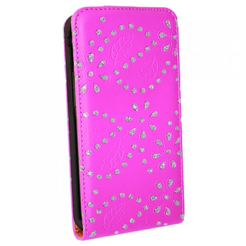 Design Luxus Flipcase Samsung I9100 Galaxy S2 SII Pink Handytasche 