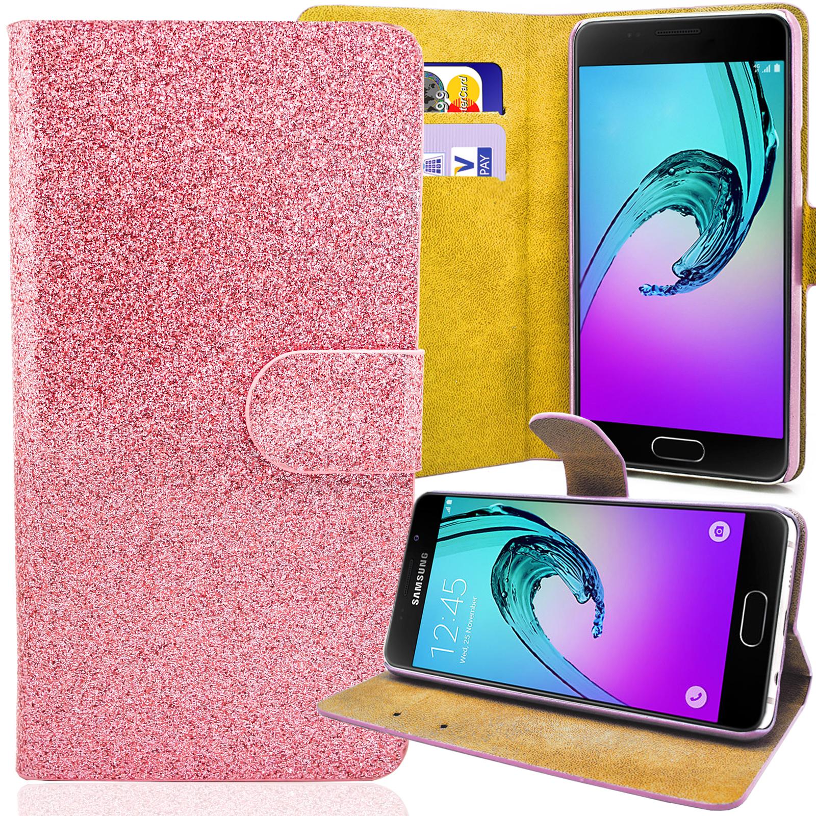 Samsung Galaxy A5 2016 Glitzer Bookstyle Rosa
