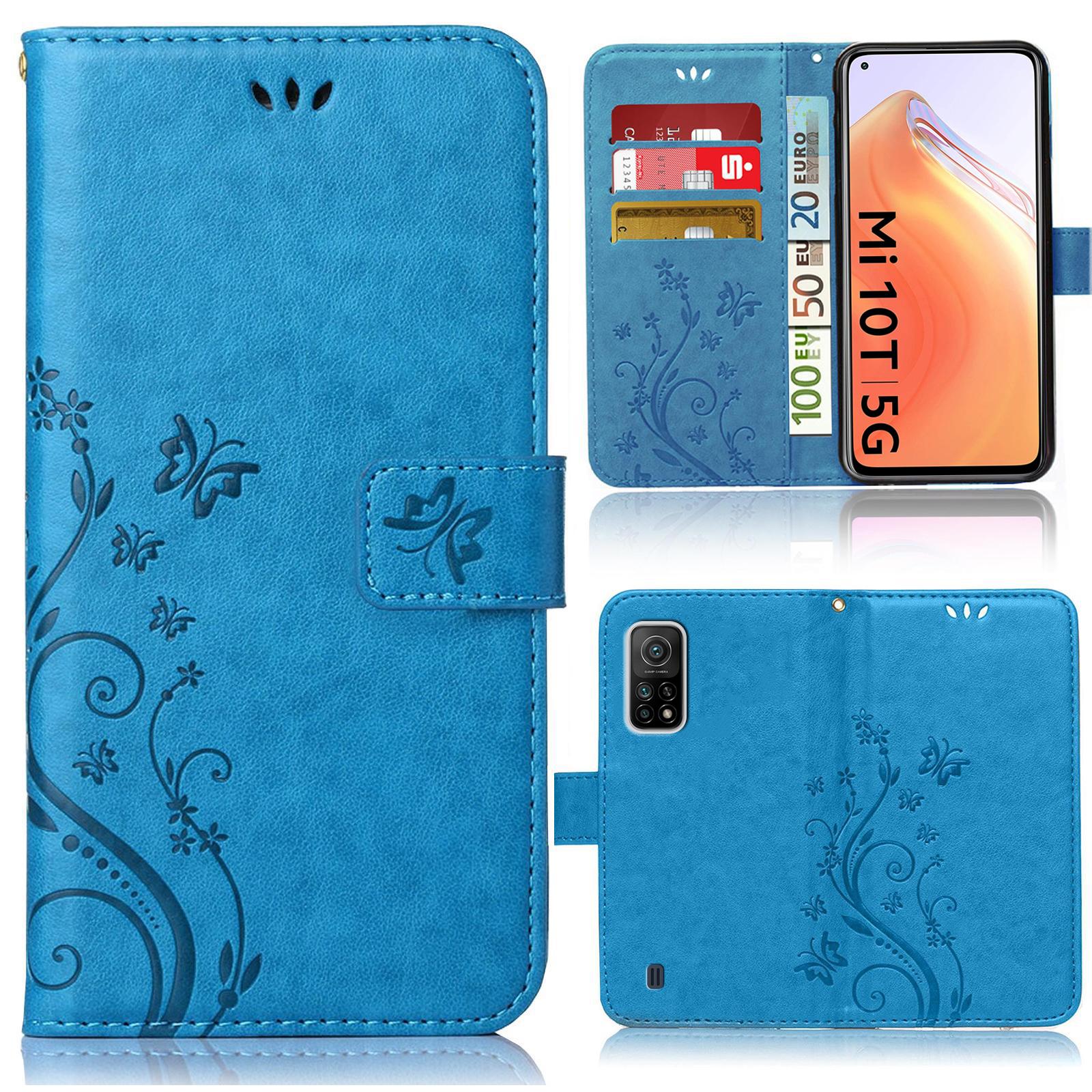 Xiaomi Mi 10T / Mi 10T Pro Bookstyle Flower Blau