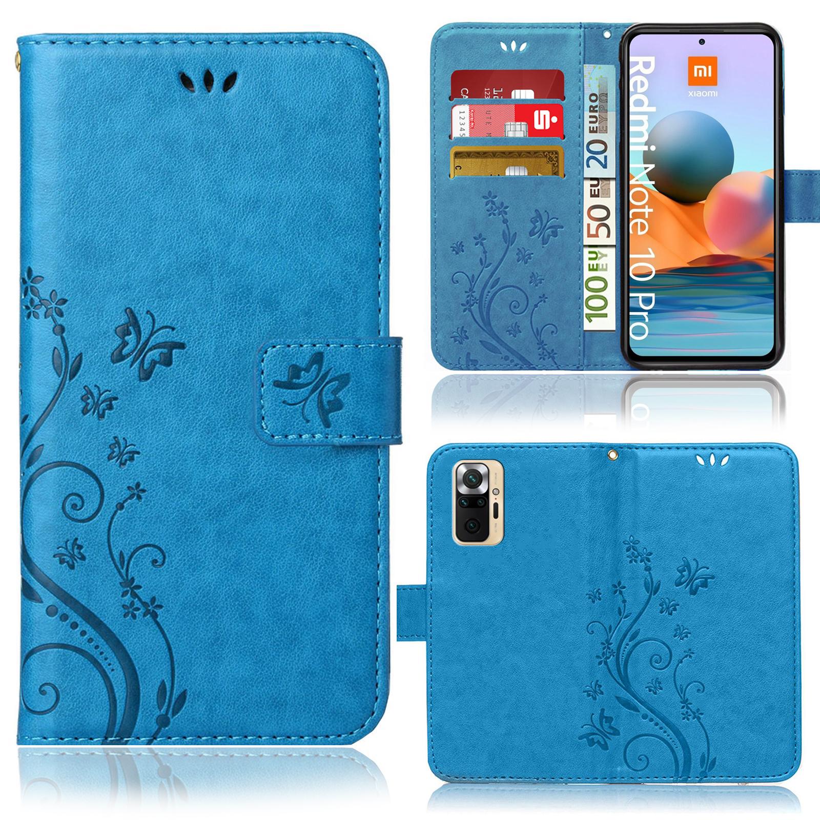 Xiaomi Redmi Note 10 Pro / Note 10 Pro Max Bookstyle Flower Blau